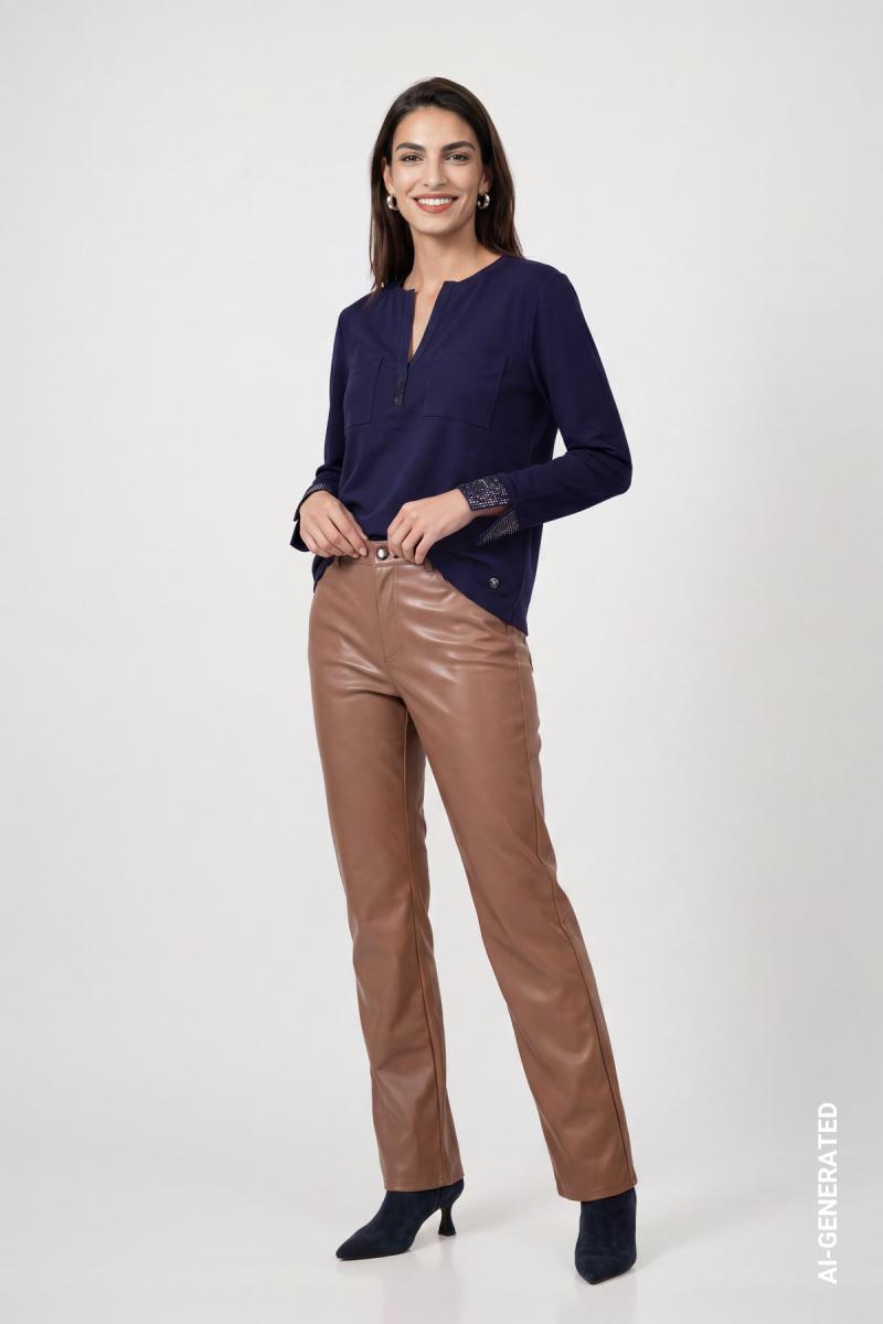 Shirtbluse Mit Strasssteinen