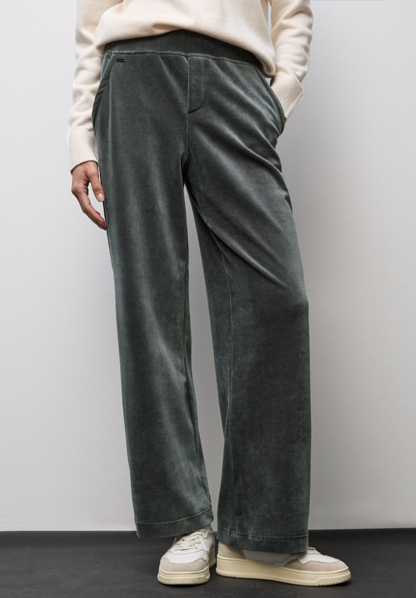 Damen Cordhose Straight Leg