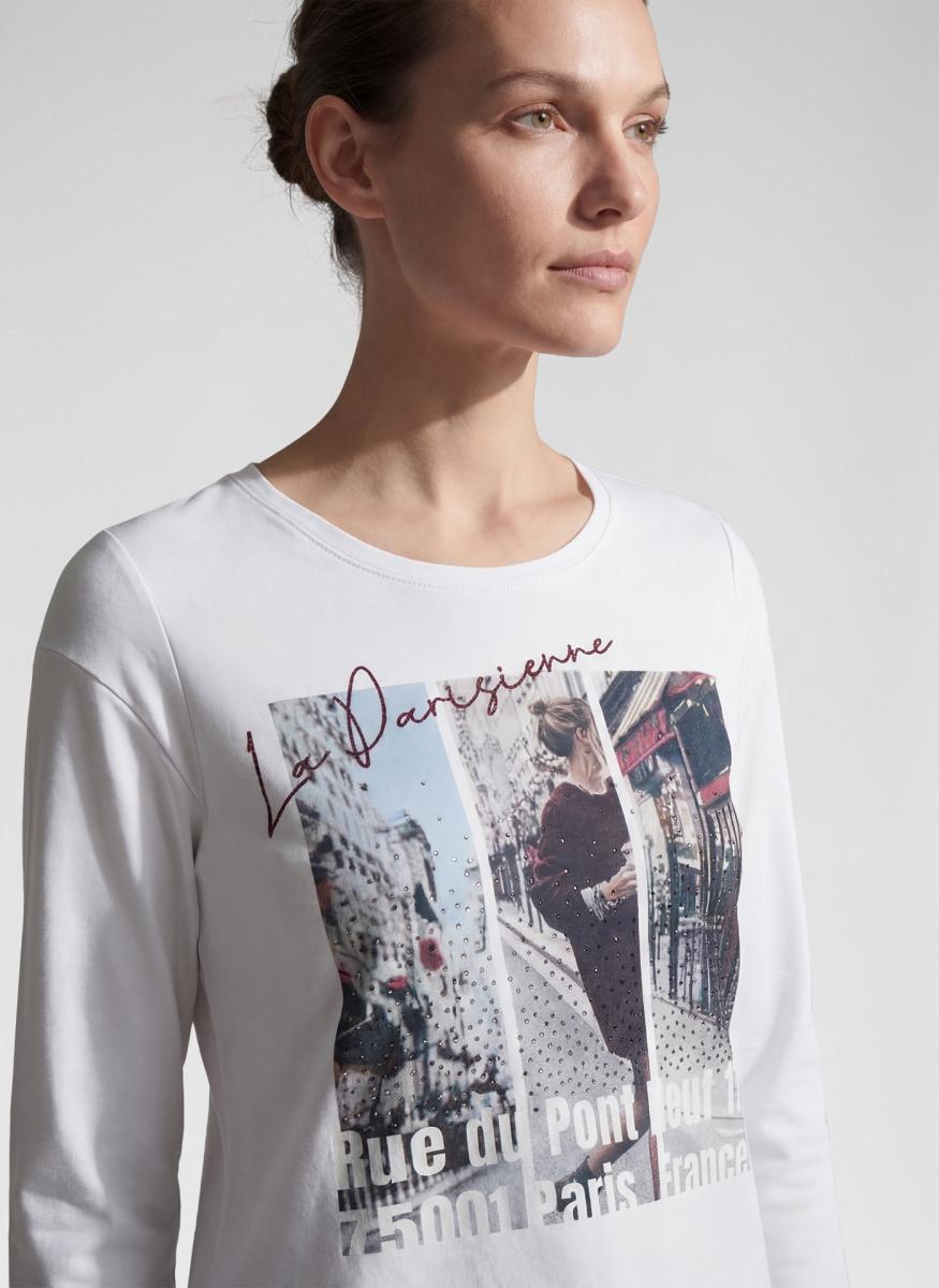 Damen Langarmshirt Cafe Paris