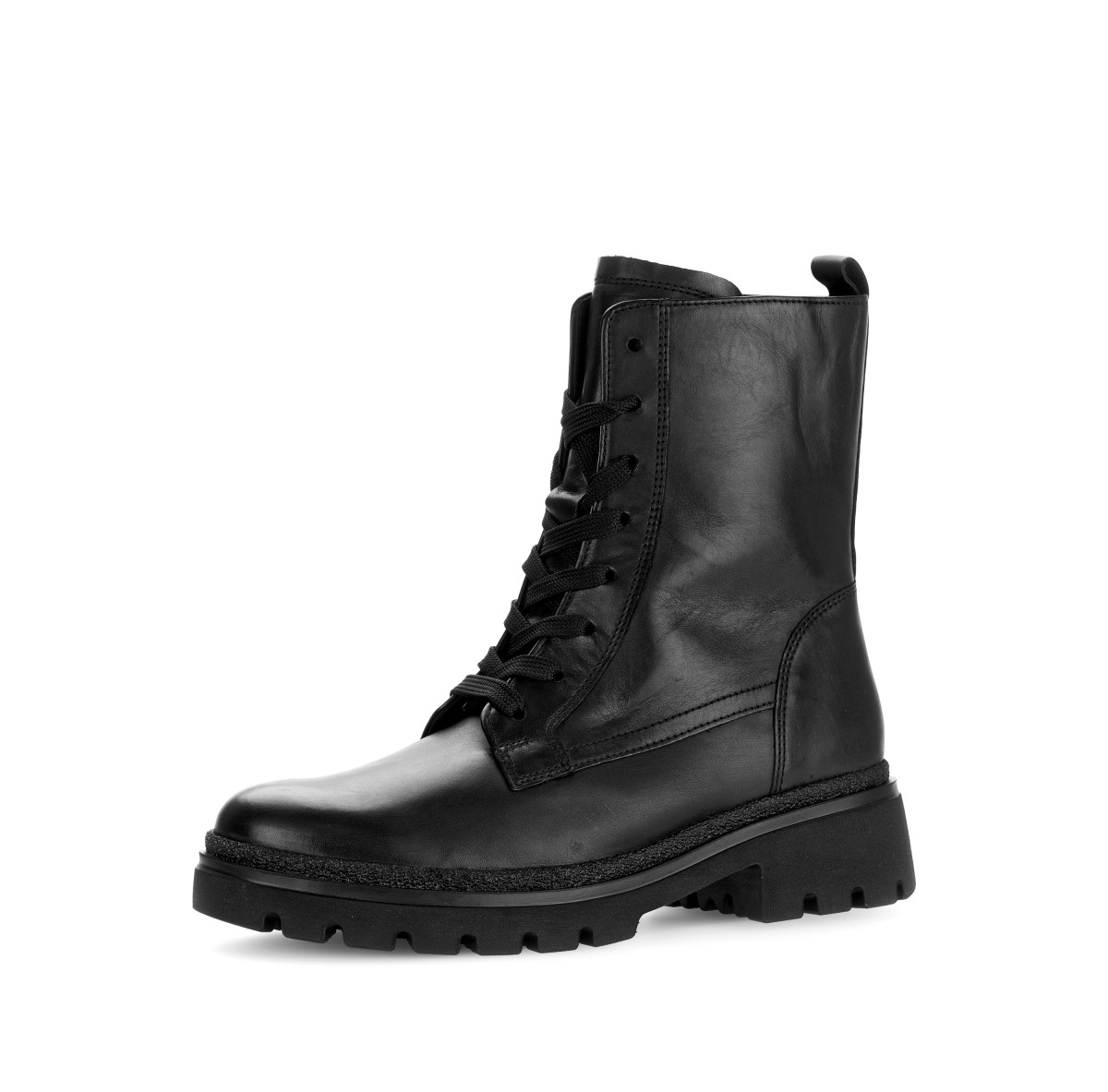 Damen Schnürstiefeletten Glattleder