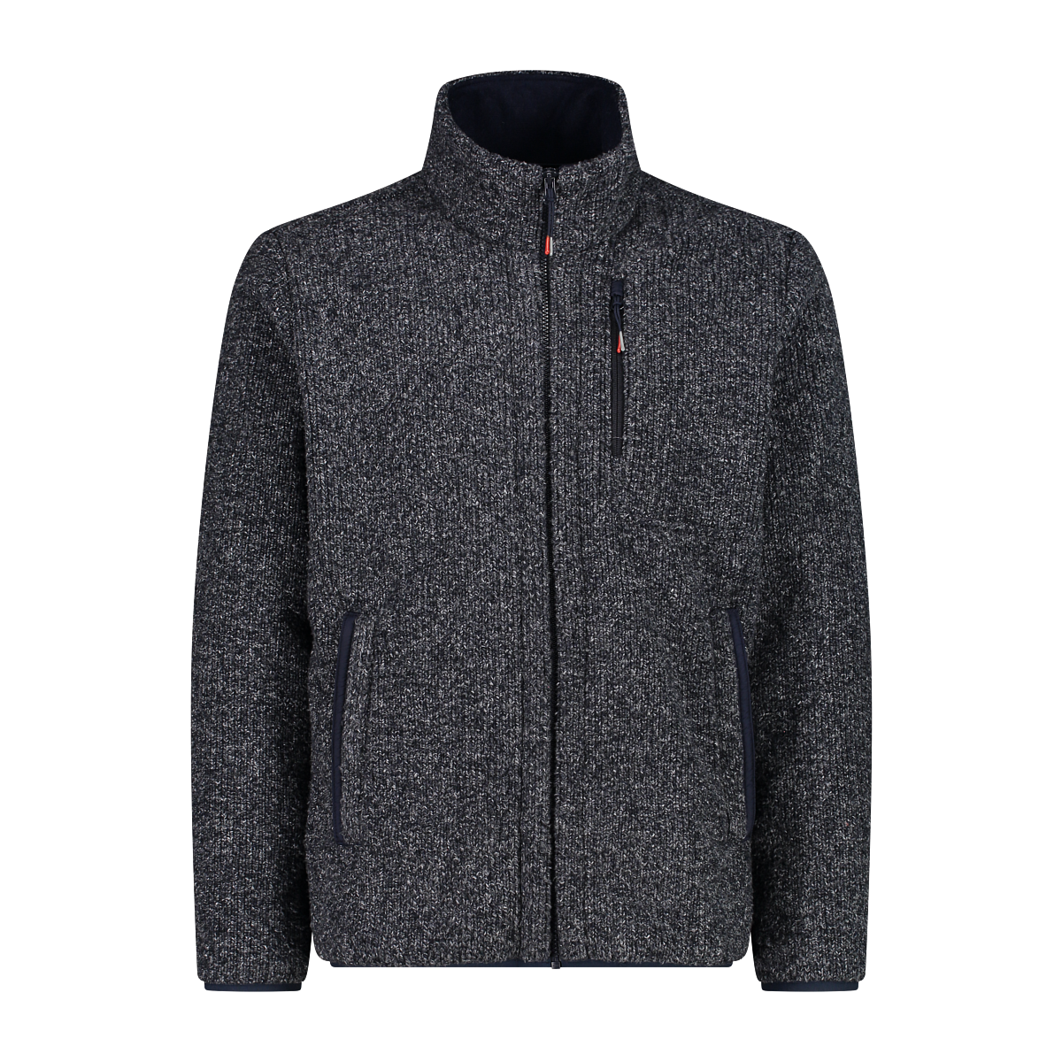 Herren Melange Fleecejacke