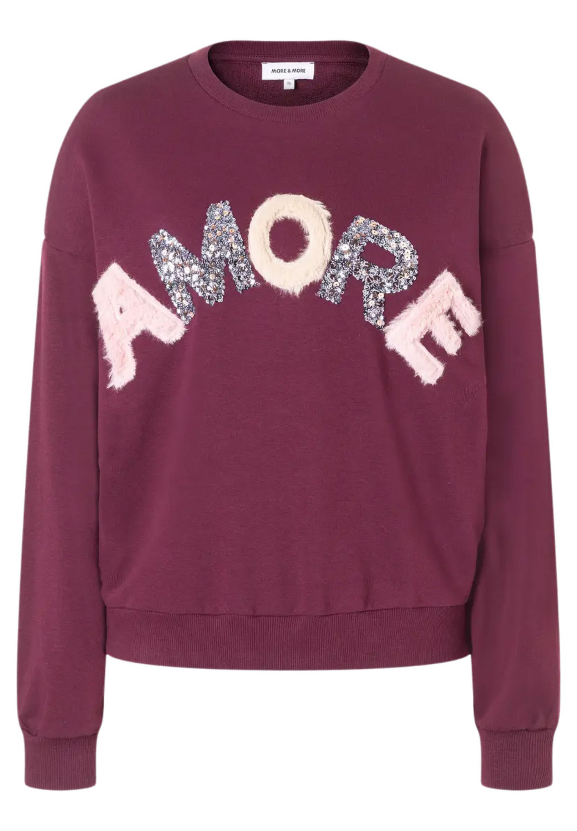 Damen Sweatshirt mit " AMORE "- Schriftzug
