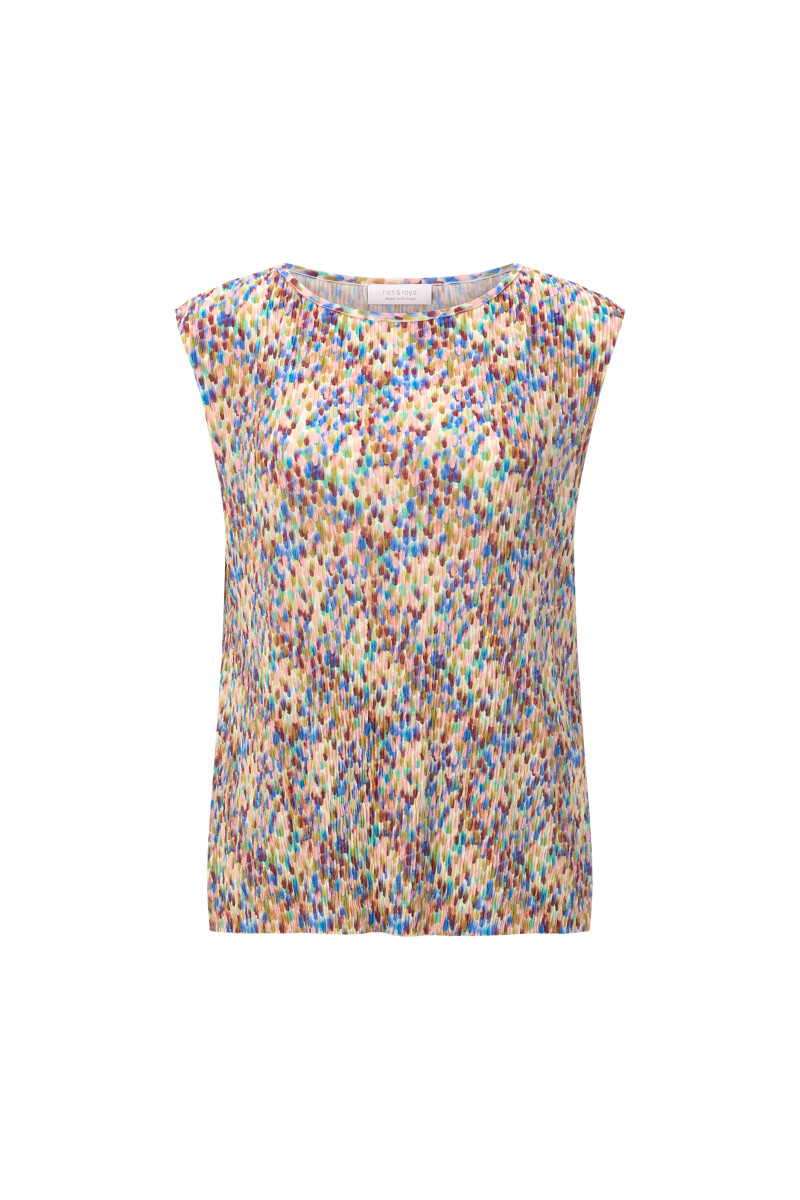 Damen Top Printed Crinkle