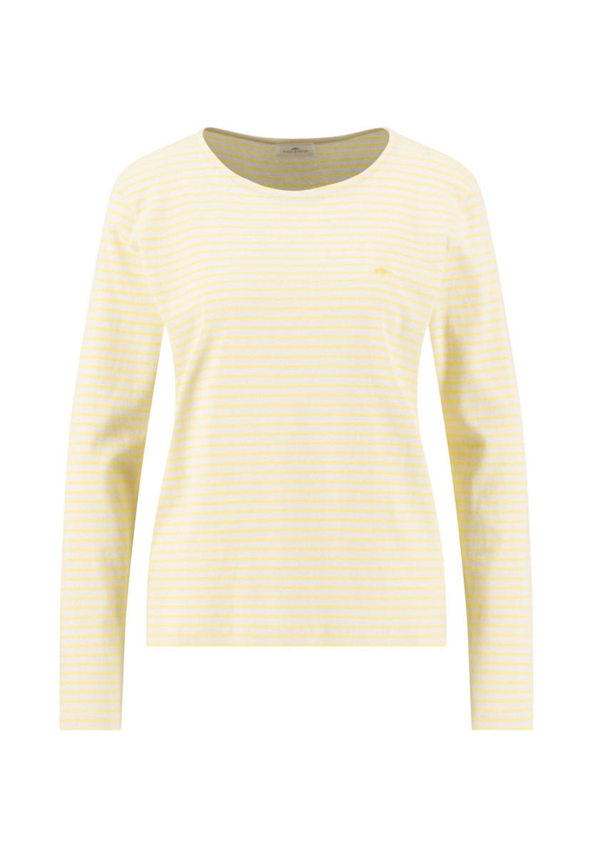 Damen Langarmshirt Longsleeve Stripe Structure