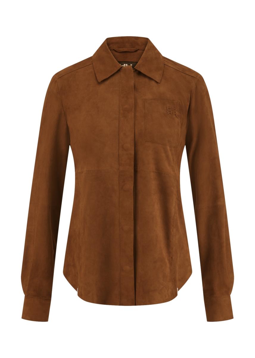 Lederbluse