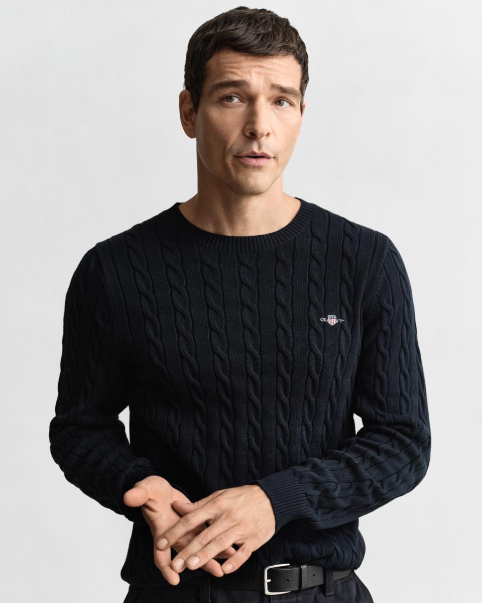 Herren Zopfstrick-Pullover