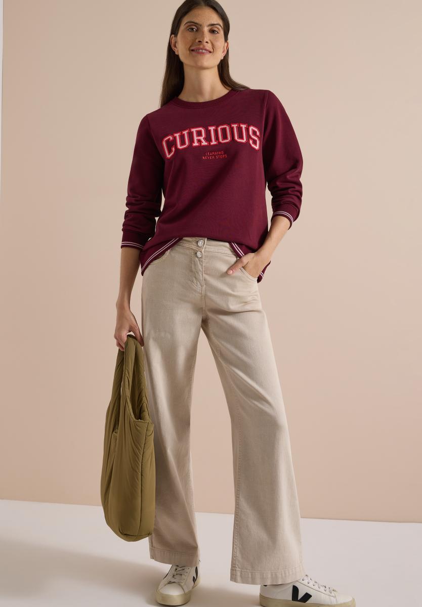 Damen Sweatshirt Mit Rundhals