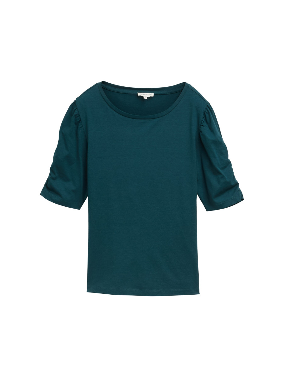 Damen T-Shirt mit Raffärmeln