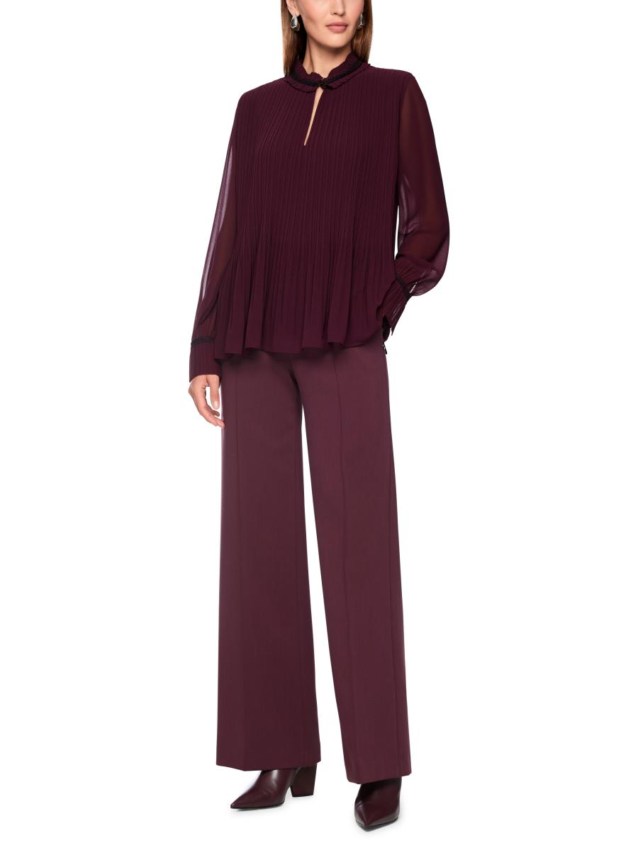Damen Plisseebluse mit femininen Details