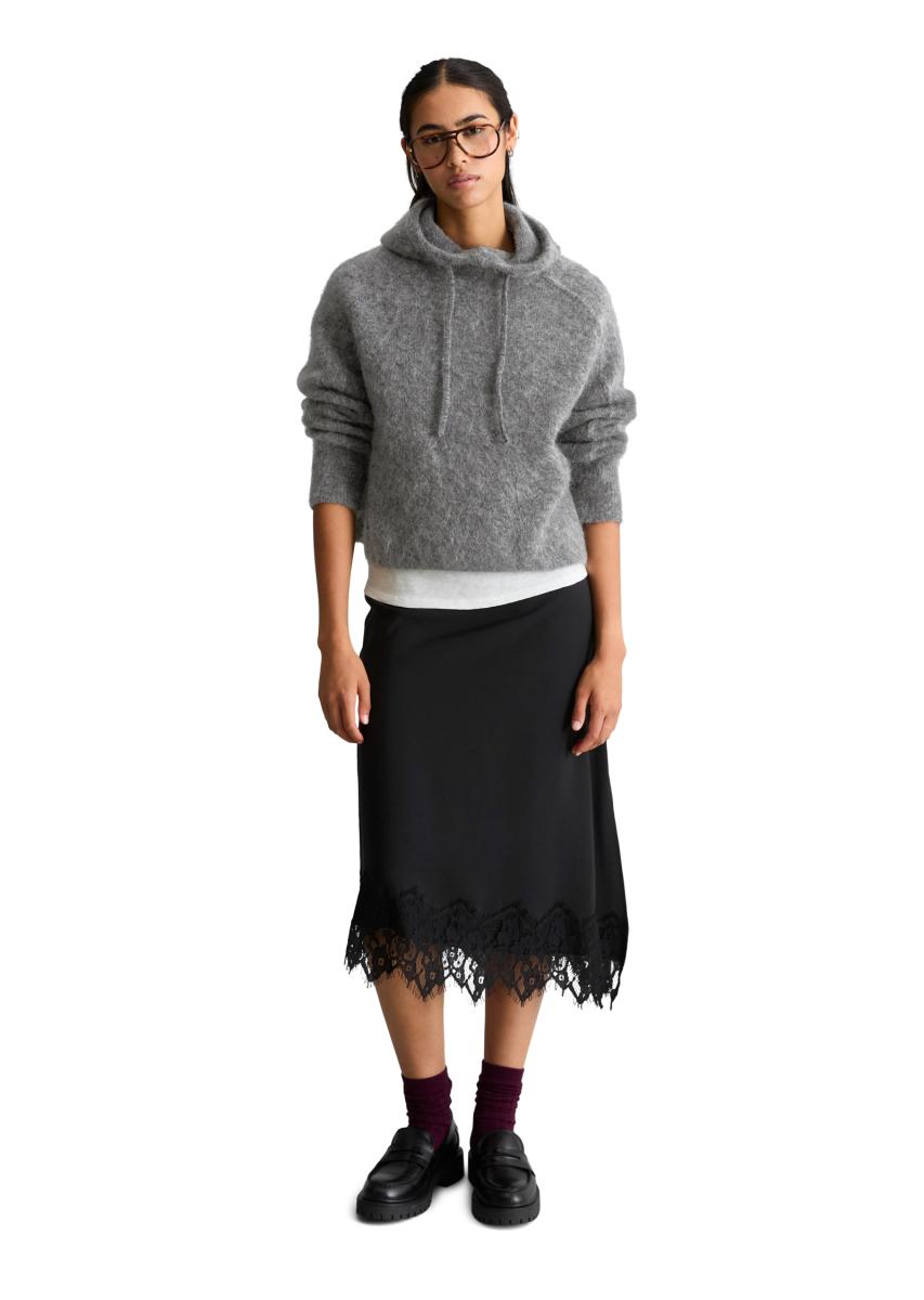 Damen Strick-Hoodie oversize