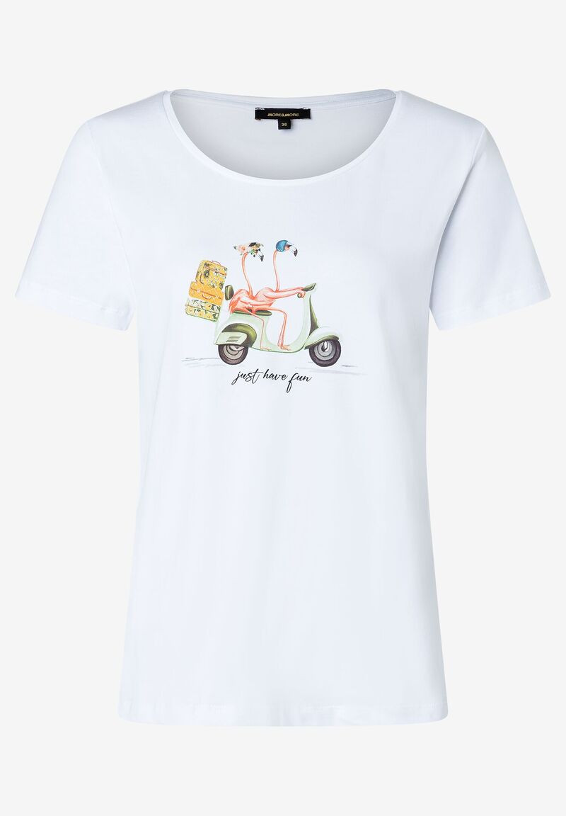 Damen T-Shirt mit Flamingo -Print