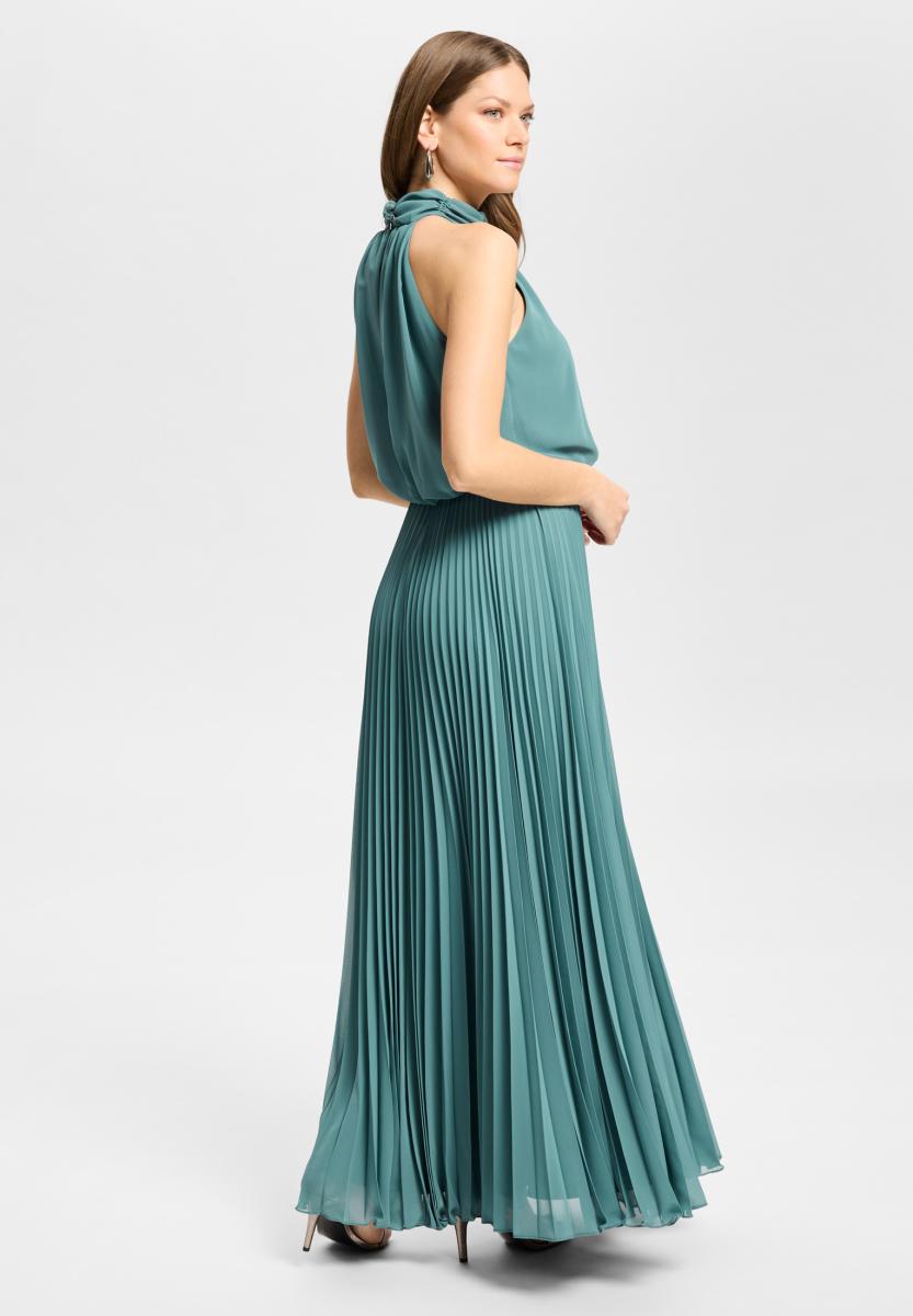 Abendkleid aus Chiffon mit Plisseerock
