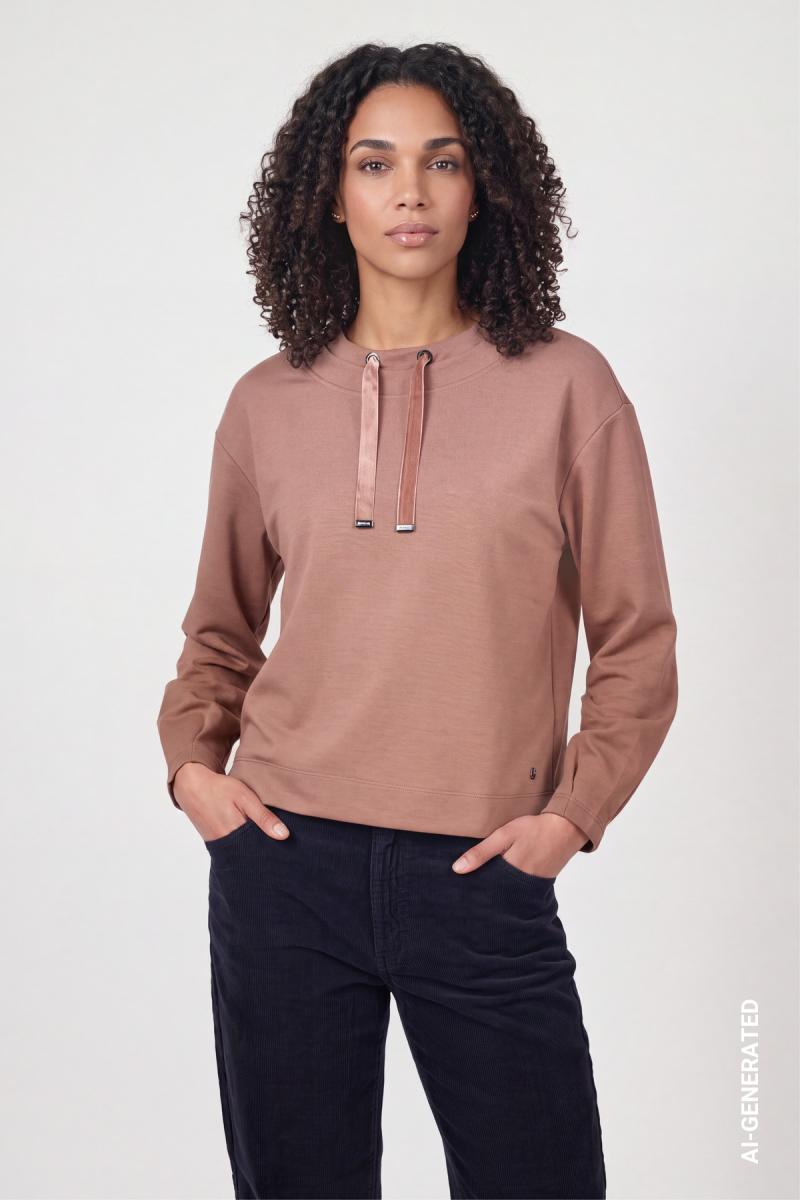 Damen Sweatshirt mit Bindeband
