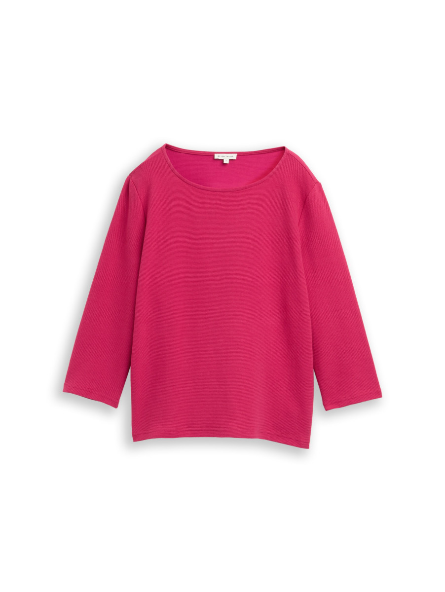 Damen Langarmshirt mit Ottoman-Struktur