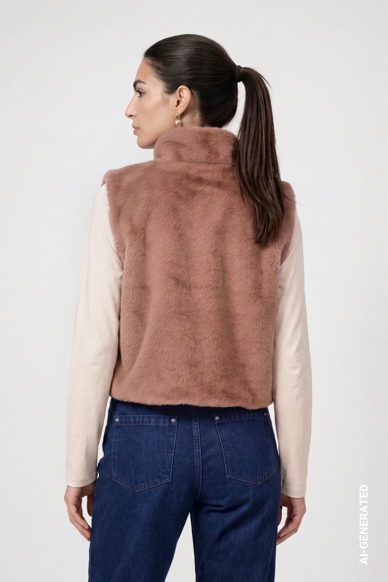 Damen Kunstfell-Weste