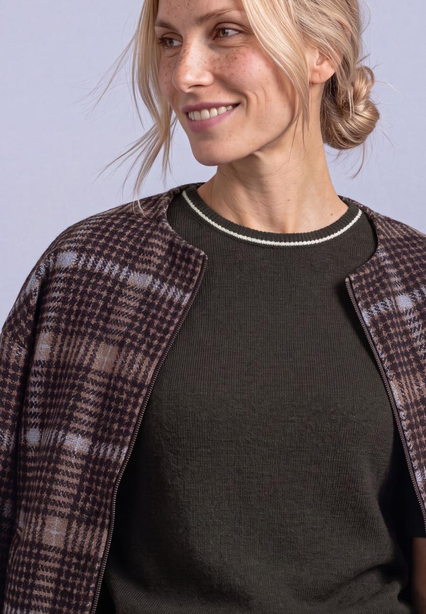 Damen Pullover mit Kontrastdetail