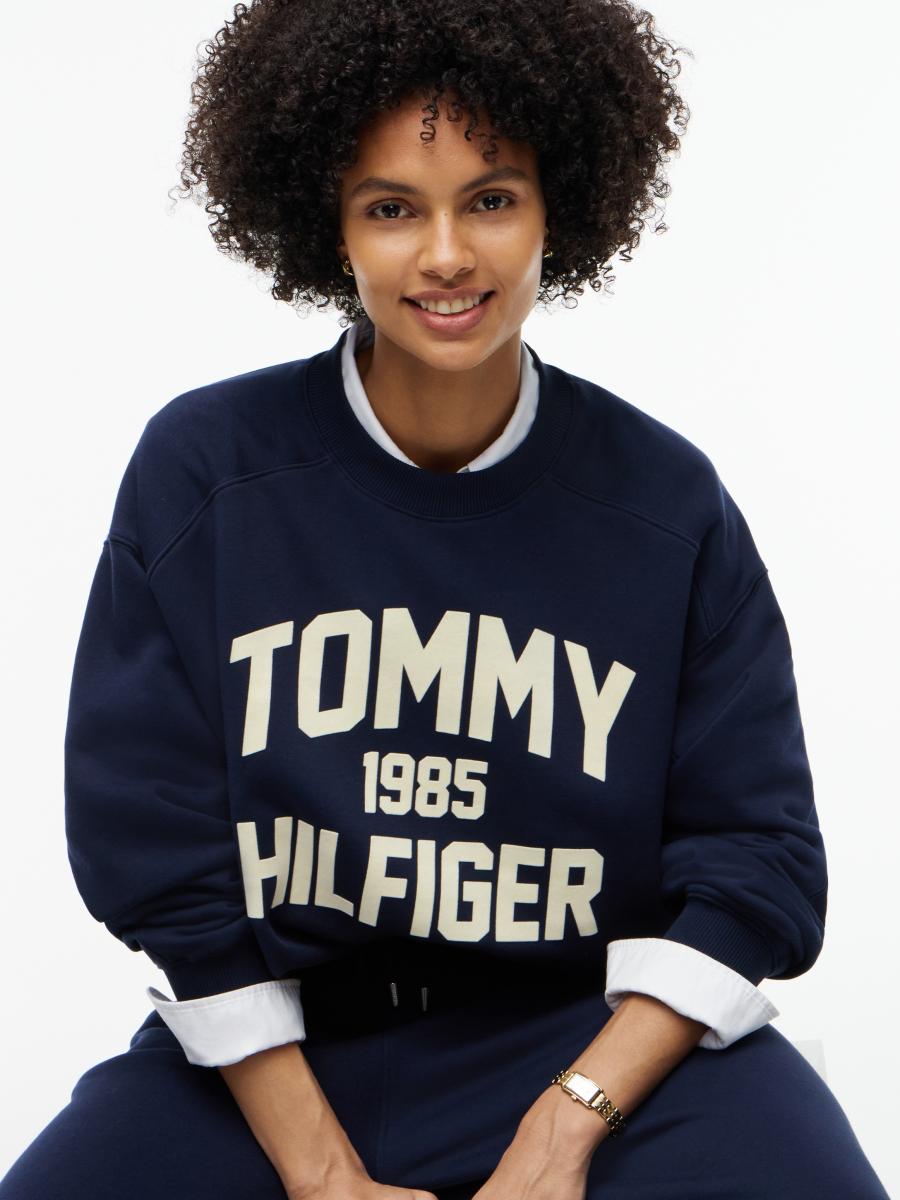 Damen Sweatshirt Varsity Flock Rlxd Swt