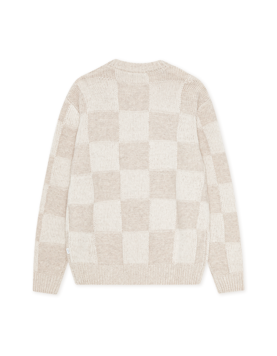 Herren Pullover Check Knit
