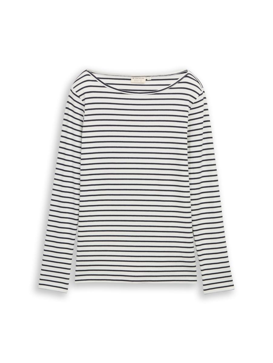 Damen Langarmshirt mit Streifenmuster