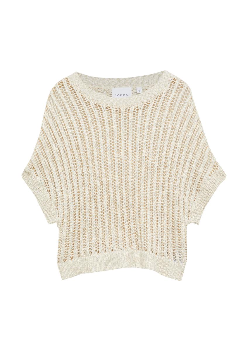 Damen Strickpullover Kurzarm