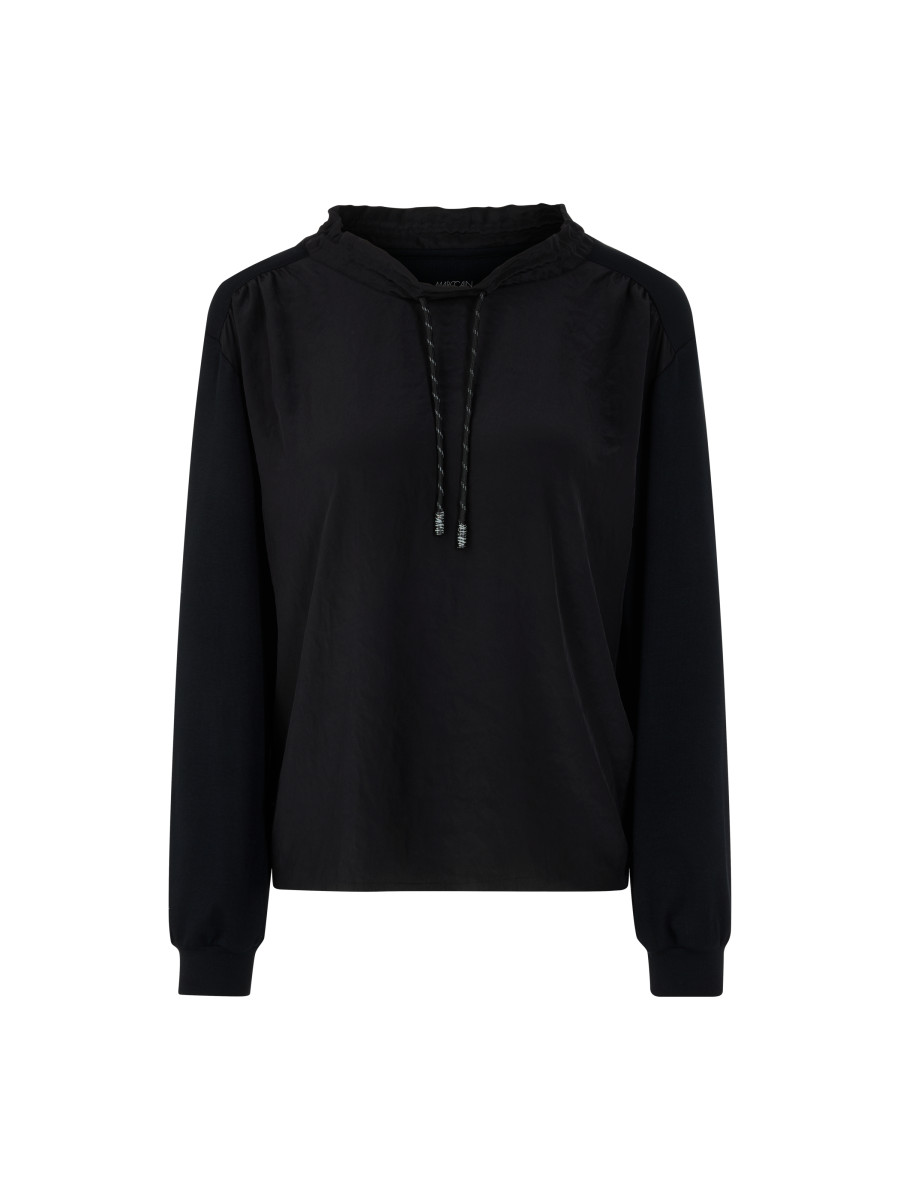 Damen Langarmshirt mit Materialmix