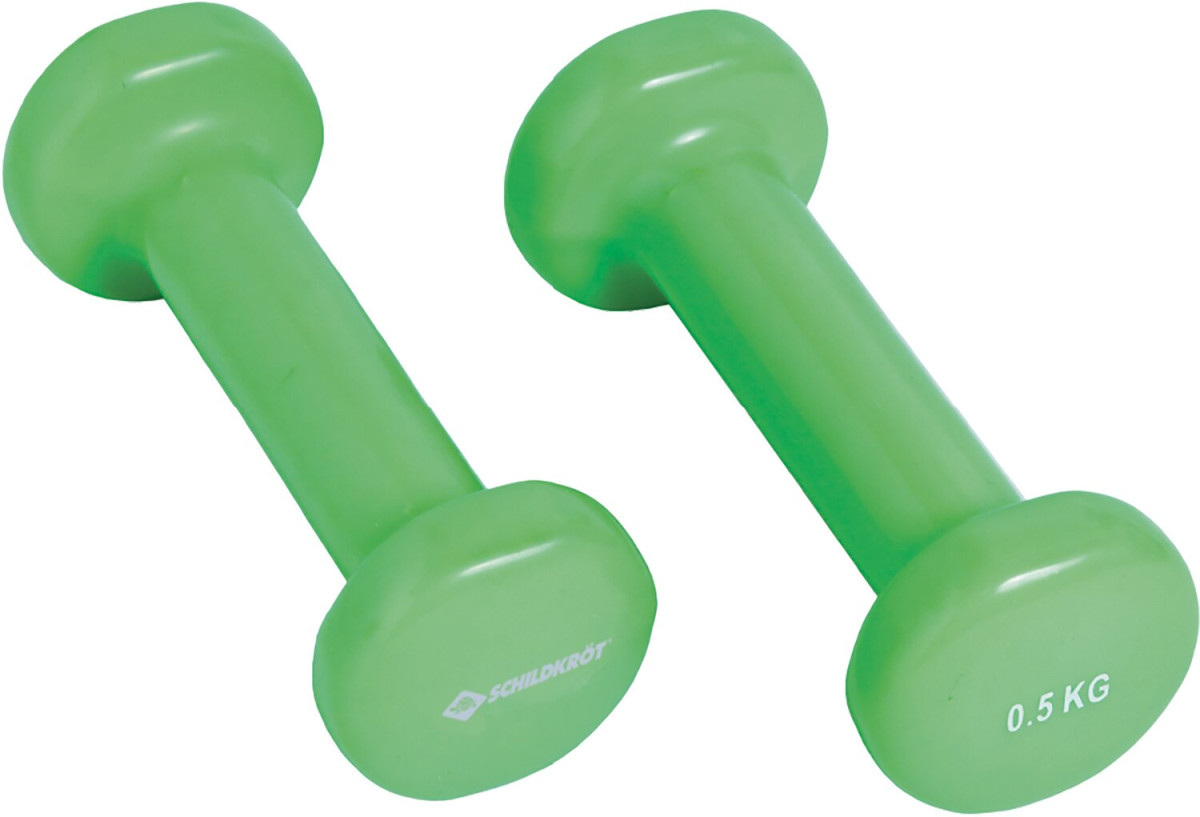 SCHILDKRÖT FITNESS Schildkröt VINYL HANTEL Set, 2x 0,5kg (green), in 4C-Box, M-2022