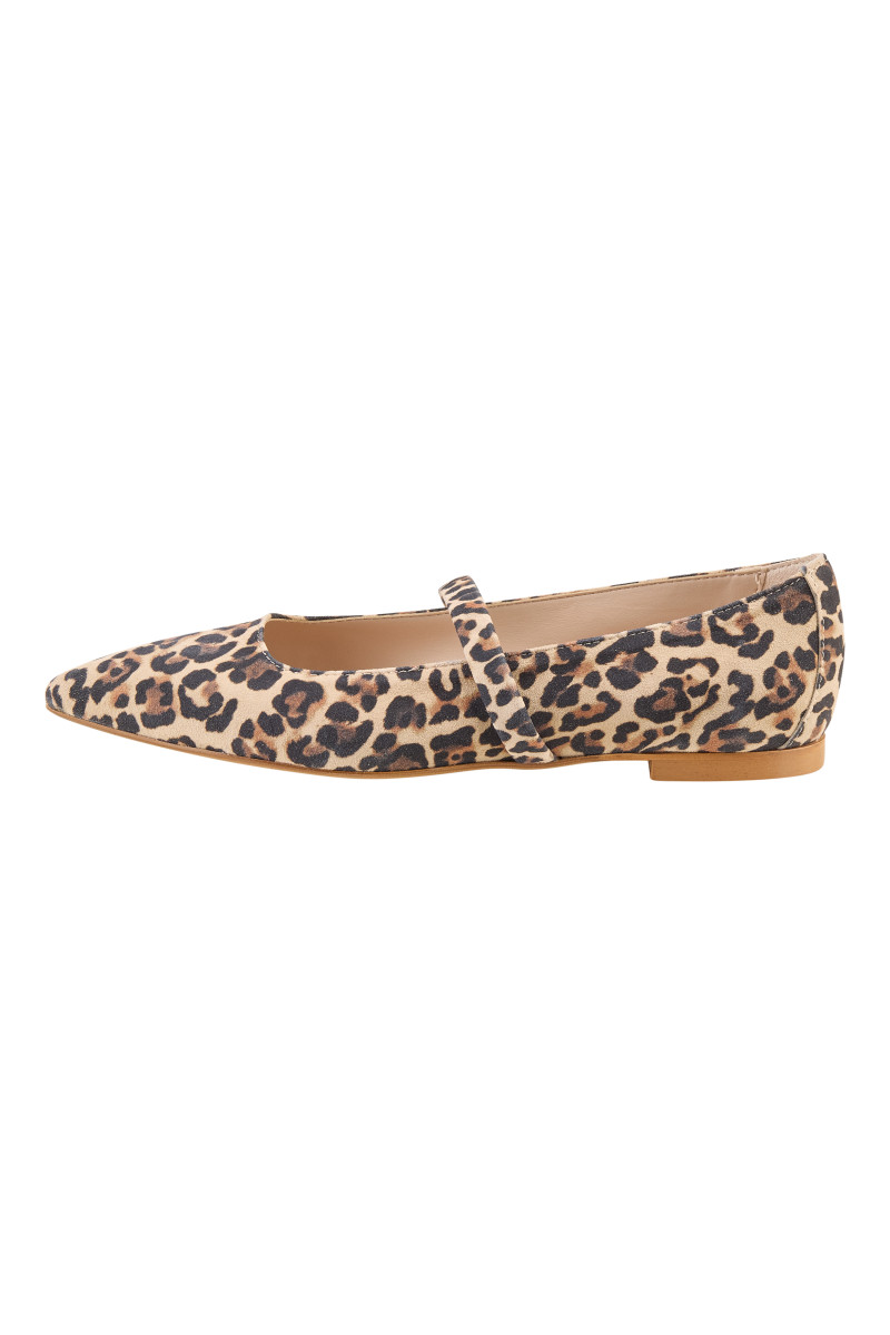 Damen Ballerina in Leo-Optik