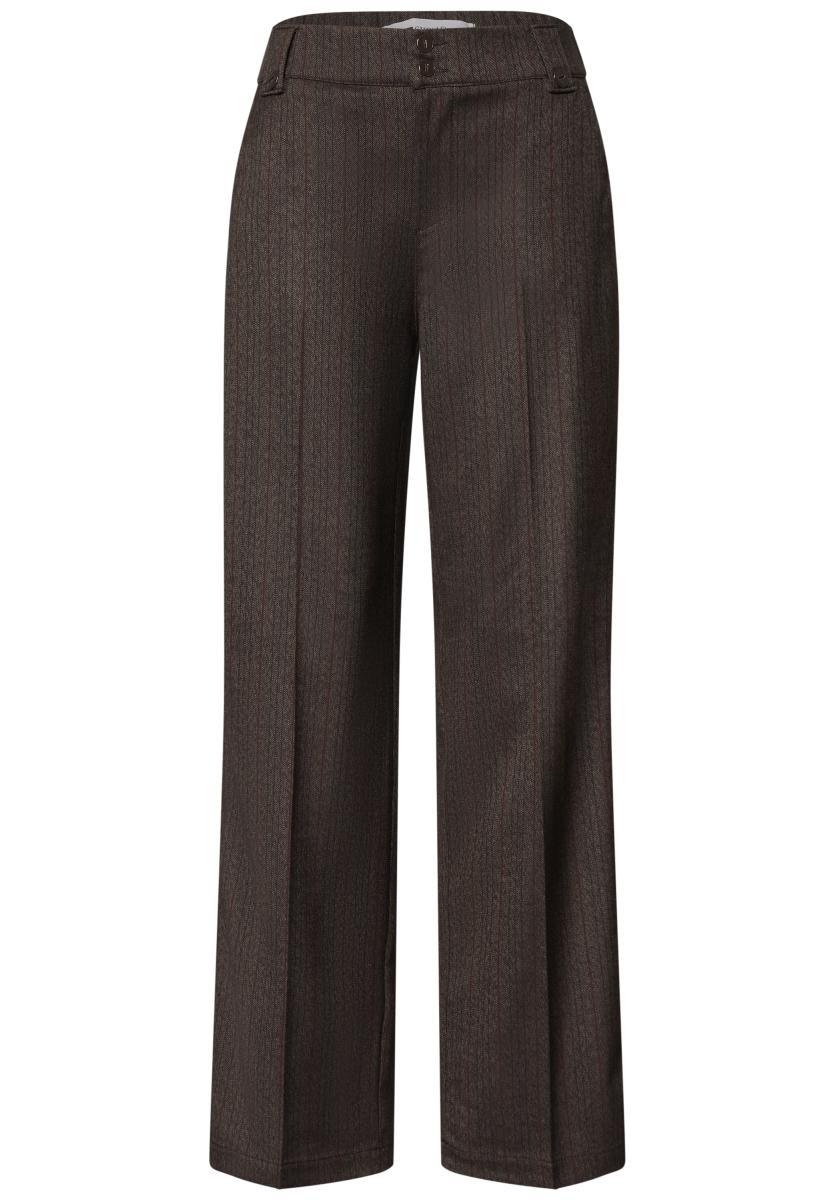 Damen Hose Mit Knopfdetail