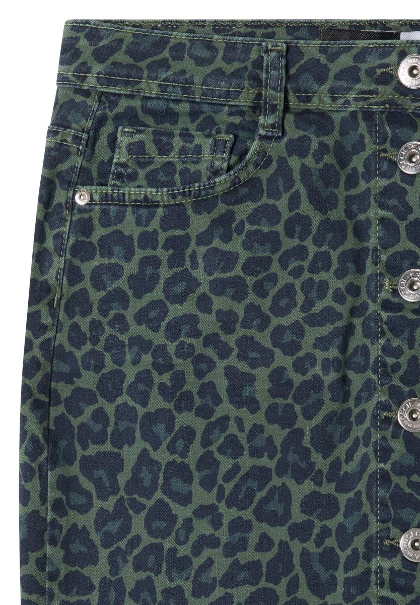 Denim Rock mit Leo-Muster