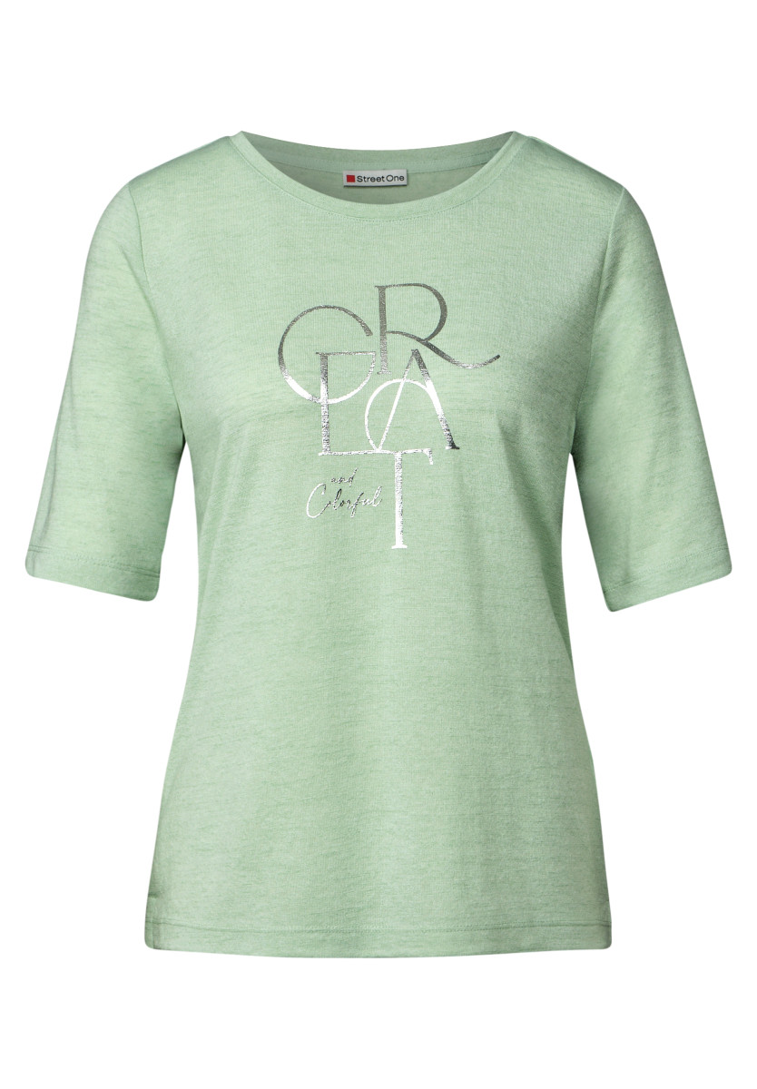 Damen T-Shirt mit Folien-Wording