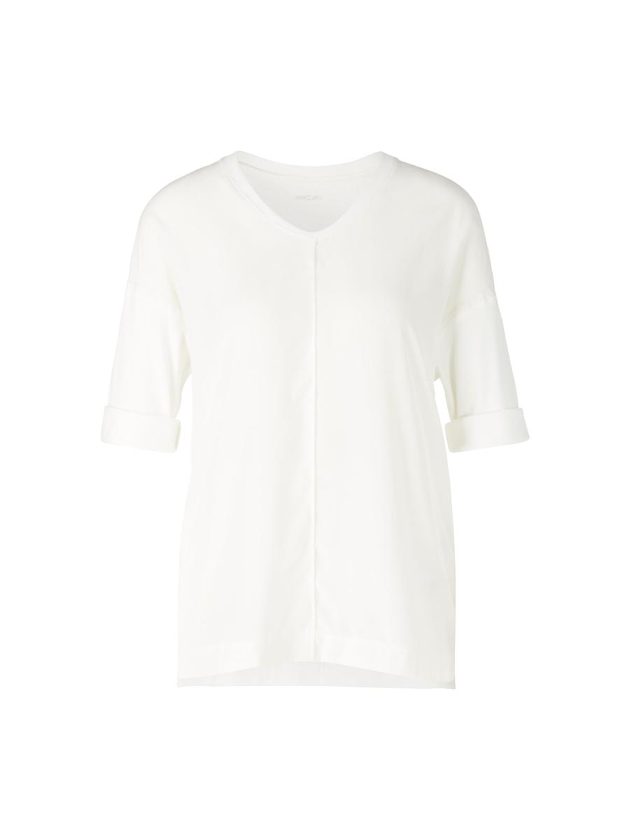 Blusenshirt aus Material-Mix