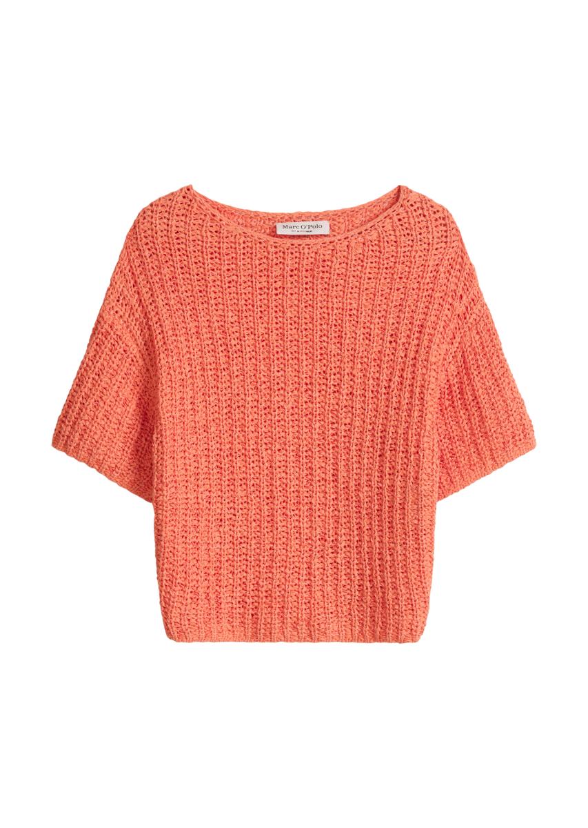 Damen Kurzarm-Strickpullover boxy