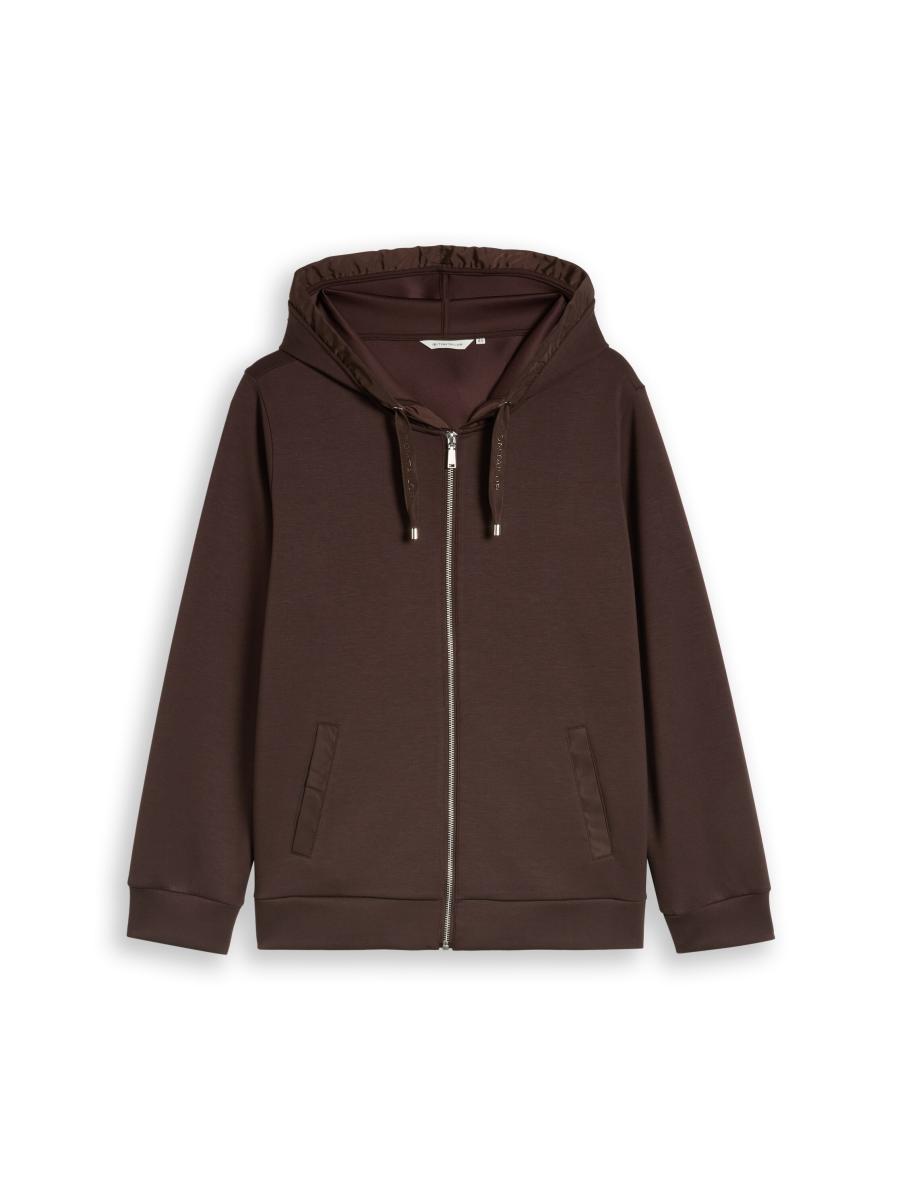 Curvy Sweatjacke aus Scuba
