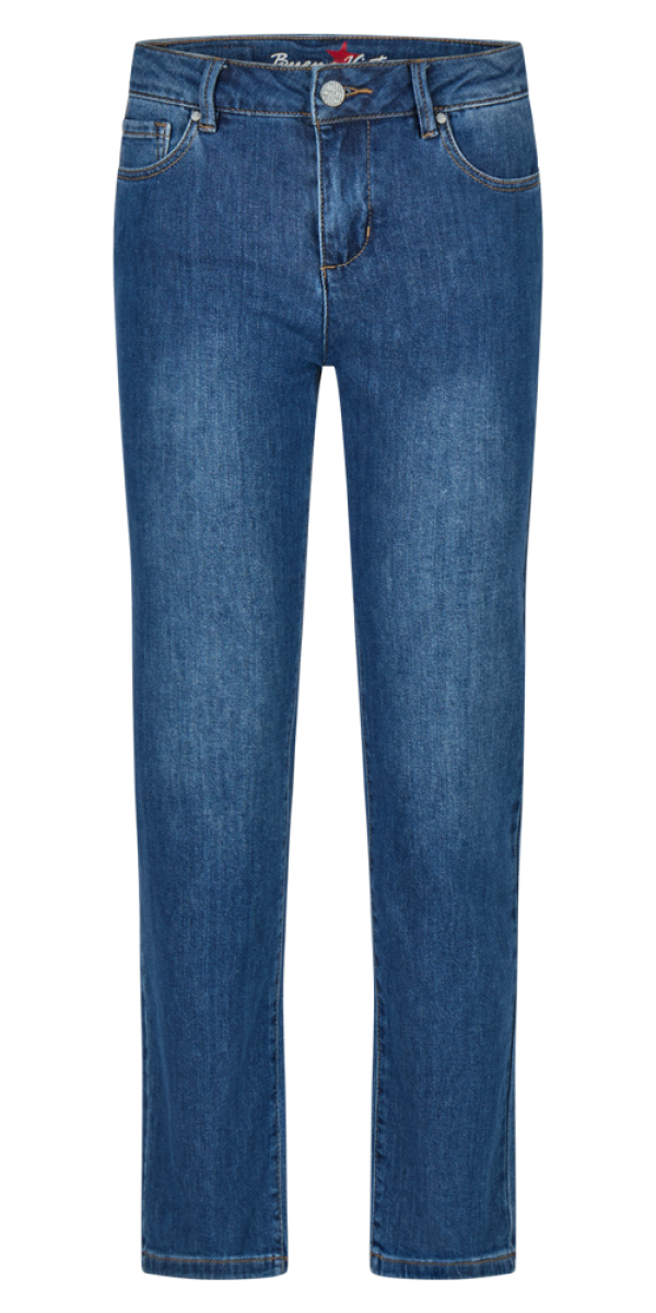 Damen Jeans Stella-Zip straight stretch denim