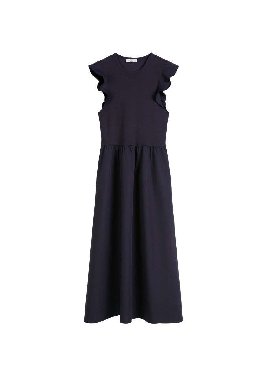 Volant-Jerseykleid flared
