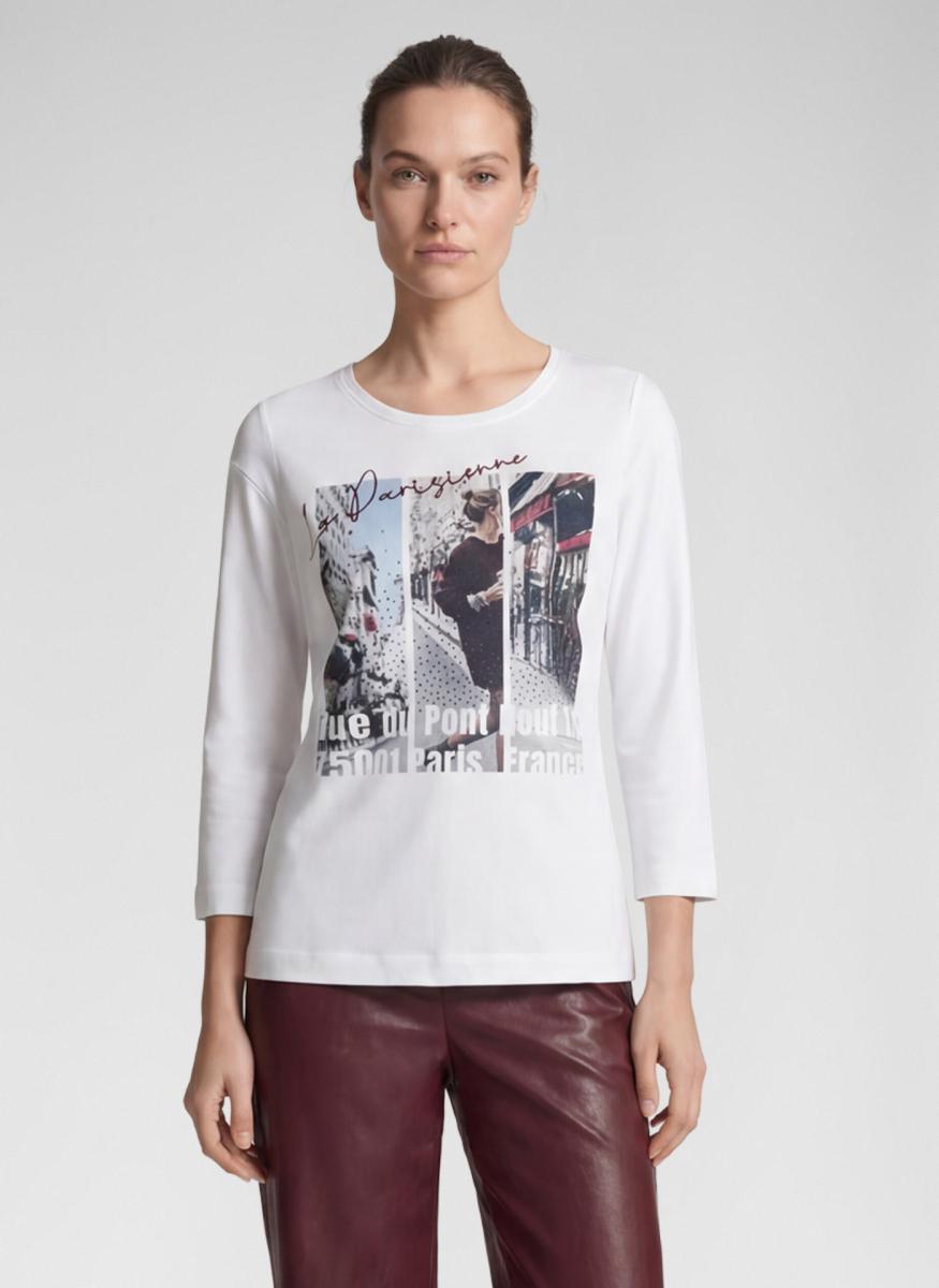 Damen Langarmshirt Cafe Paris