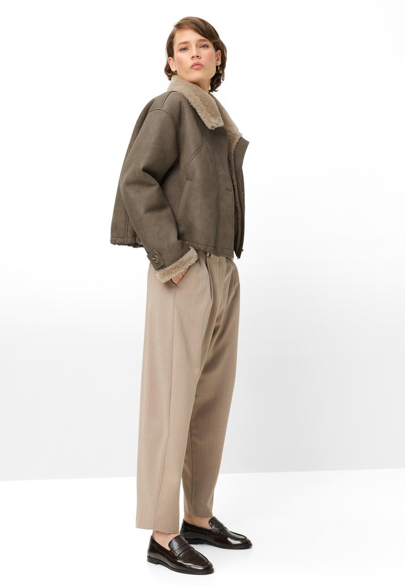 Damen Webpelzjacke
