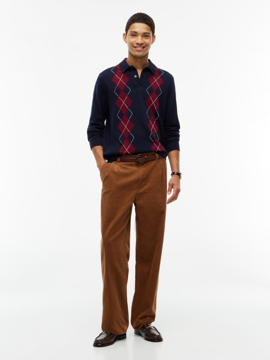 Herren Poloshirt Placed Argyle