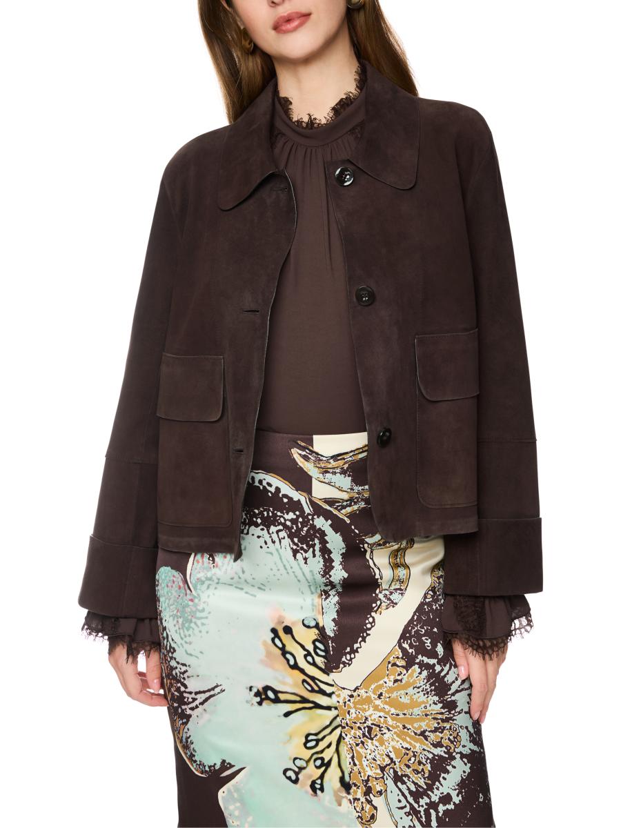 Damen Velourslederjacke