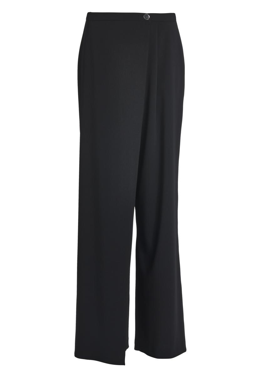 Damen Bundfaltenhose Mit Asymmetrischer Überlappung
