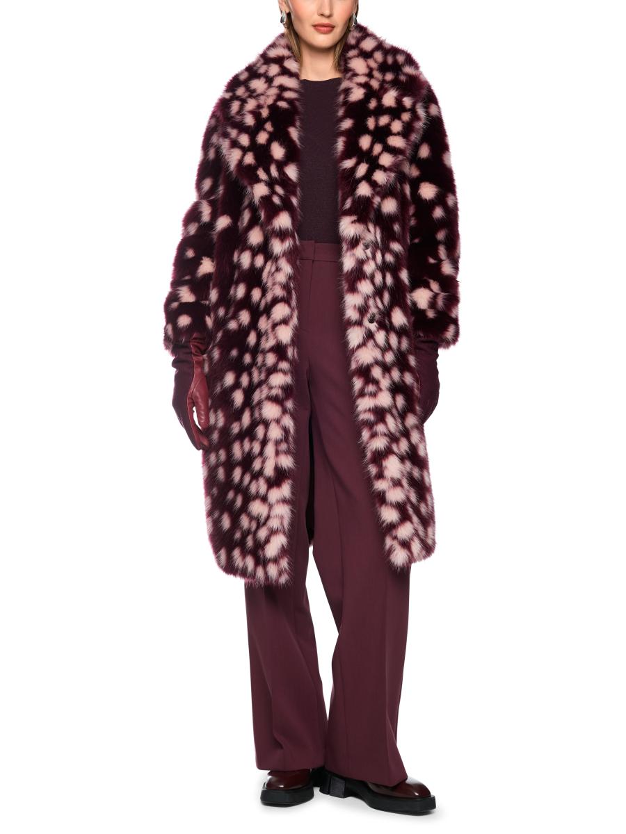 Damen Mantel mit markantem Punkte-Print