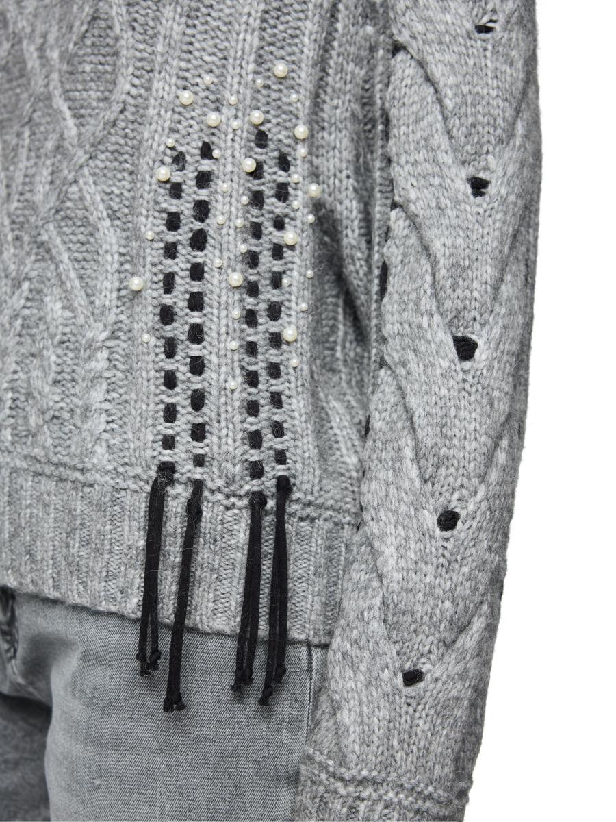 Damen Zopfstrick-Pullover