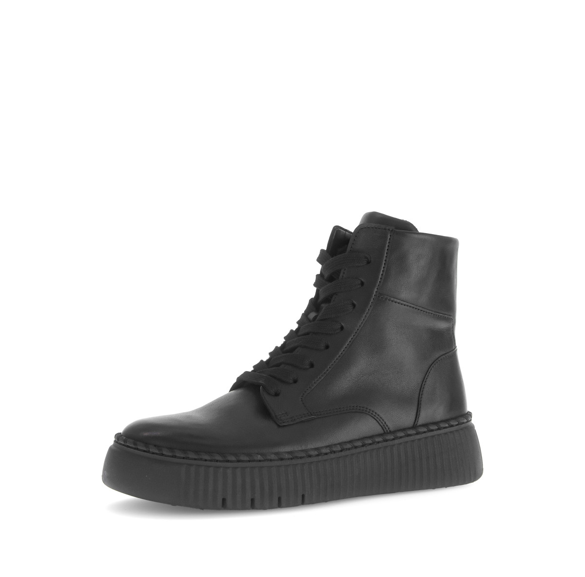 Damen Stiefeletten Glattleder schwarz