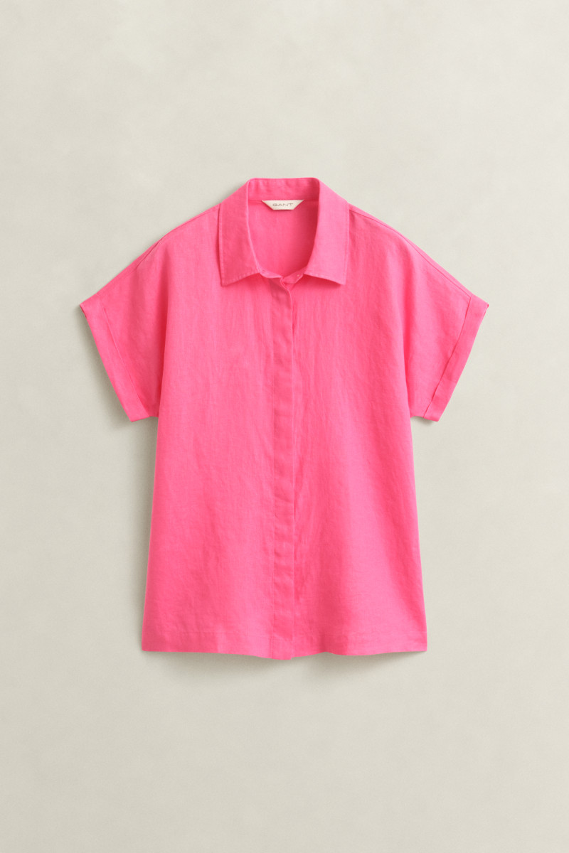 Leinenbluse mit Flügelärmeln