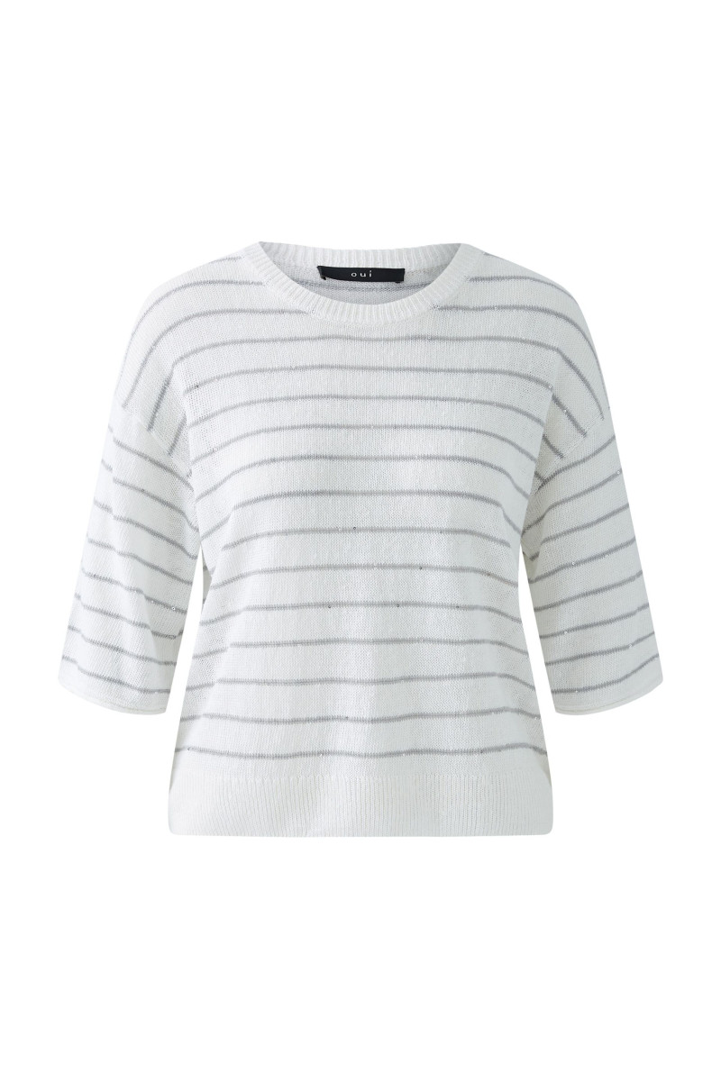 Damen Pullover aus Leinen- Viskosemischung