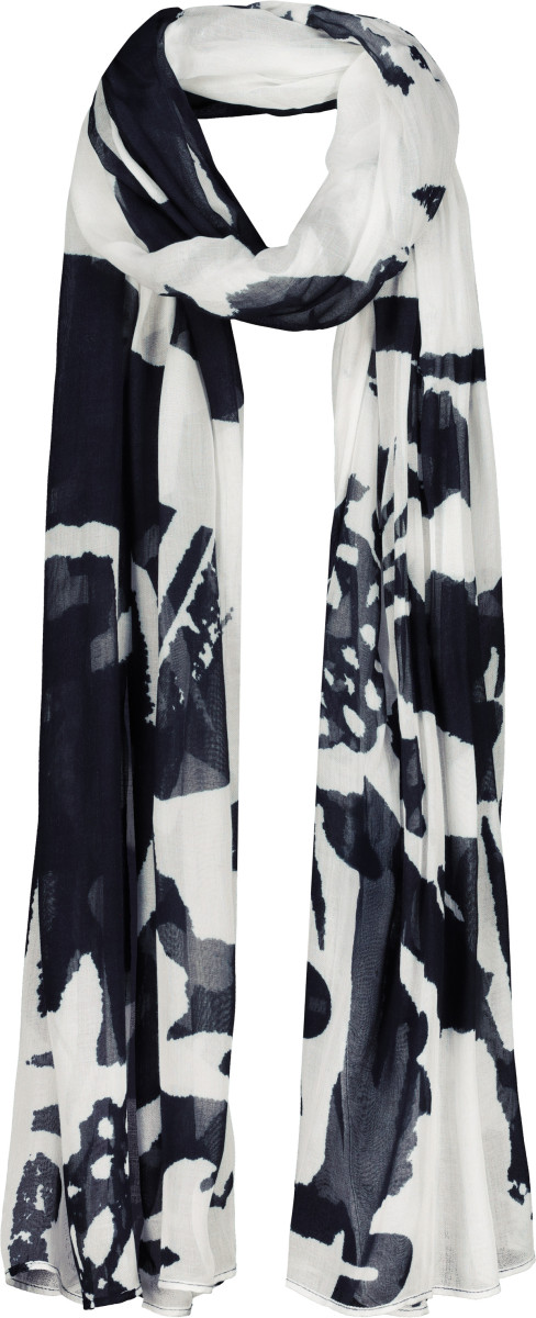 Damen Tuch mit Blumen-Schrift-Muster