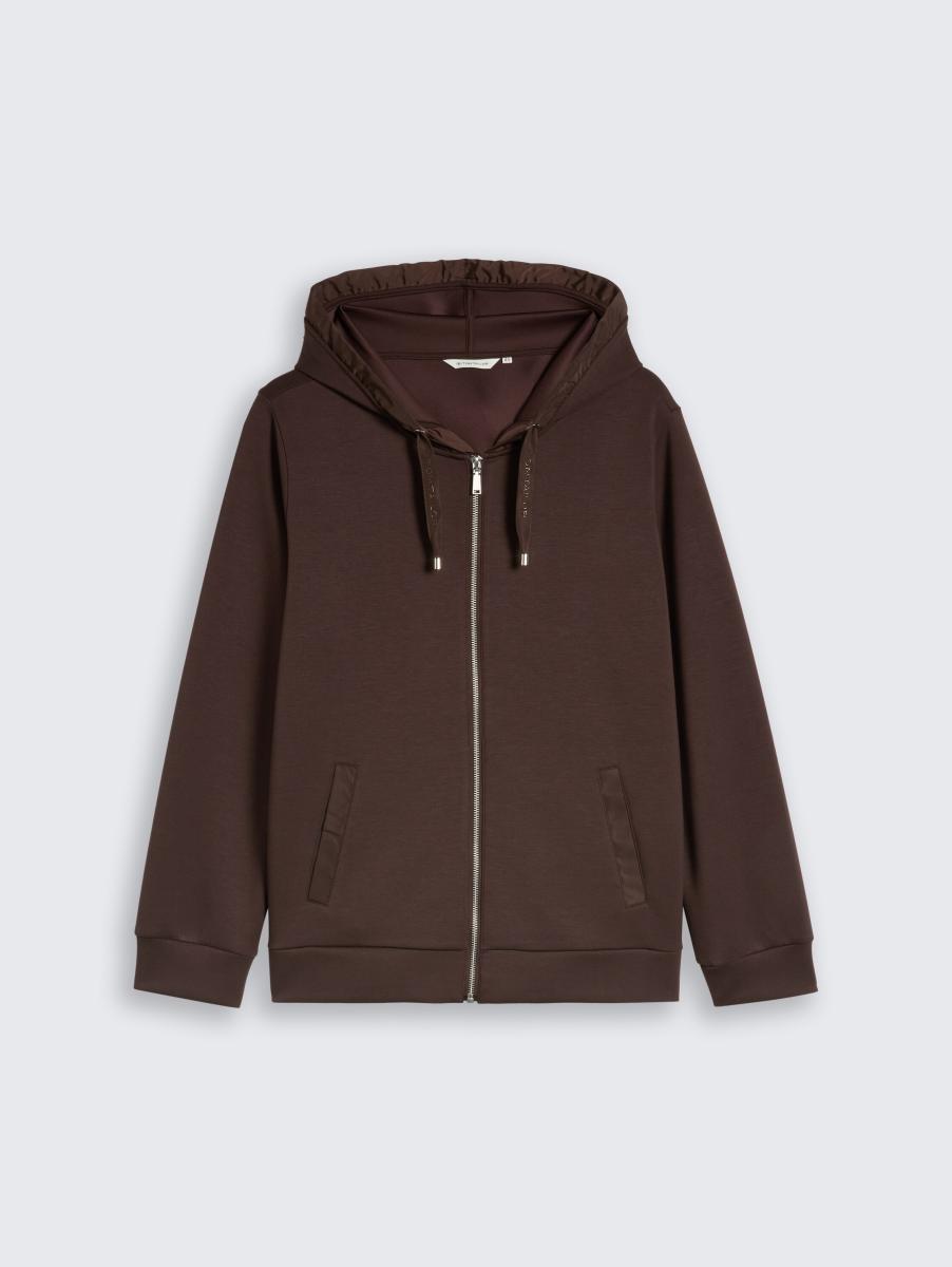 Curvy Sweatjacke aus Scuba