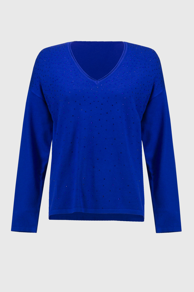 Damen Pullover mit V-Ausschnitt