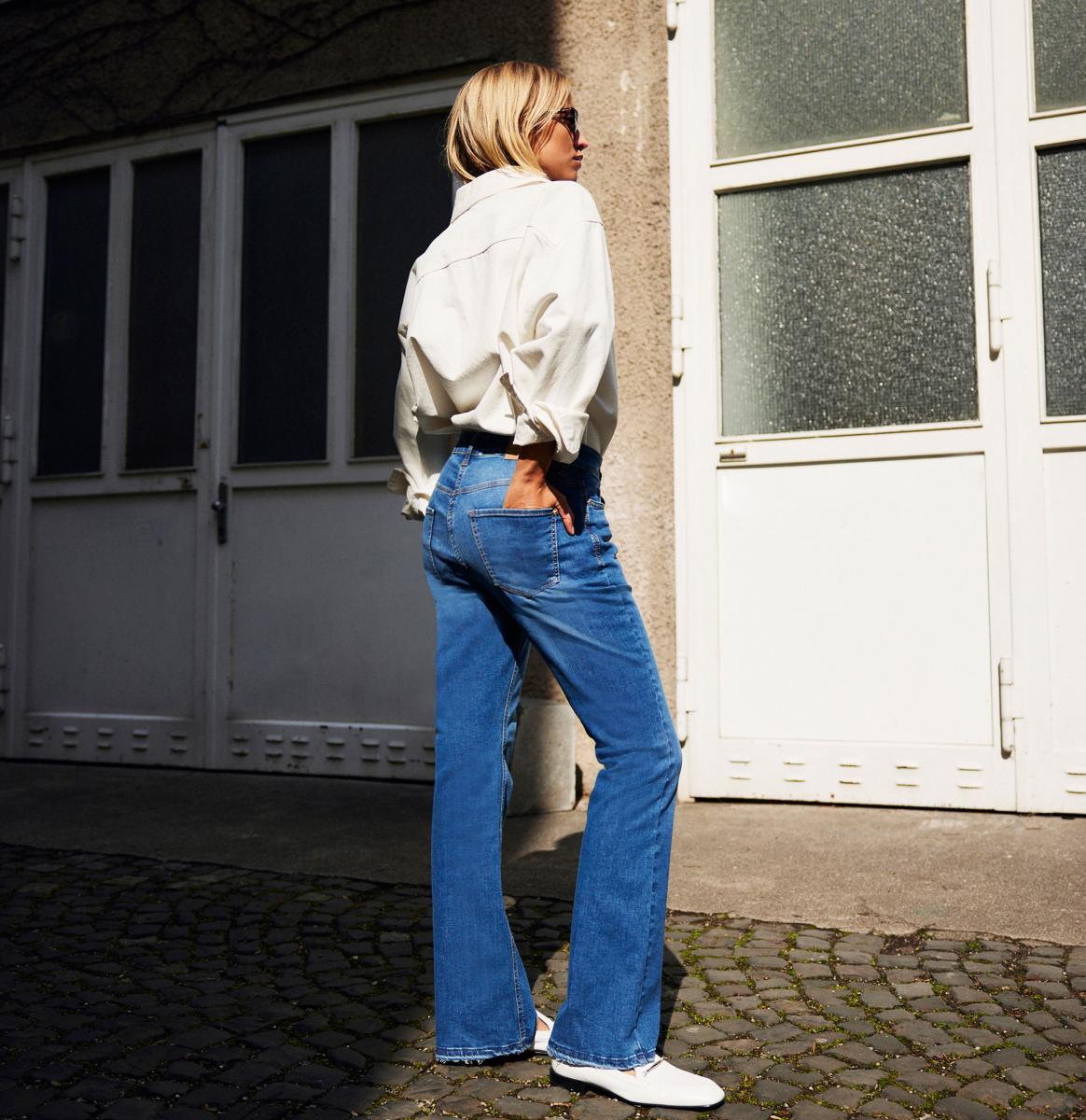 Damen Jeans Boot