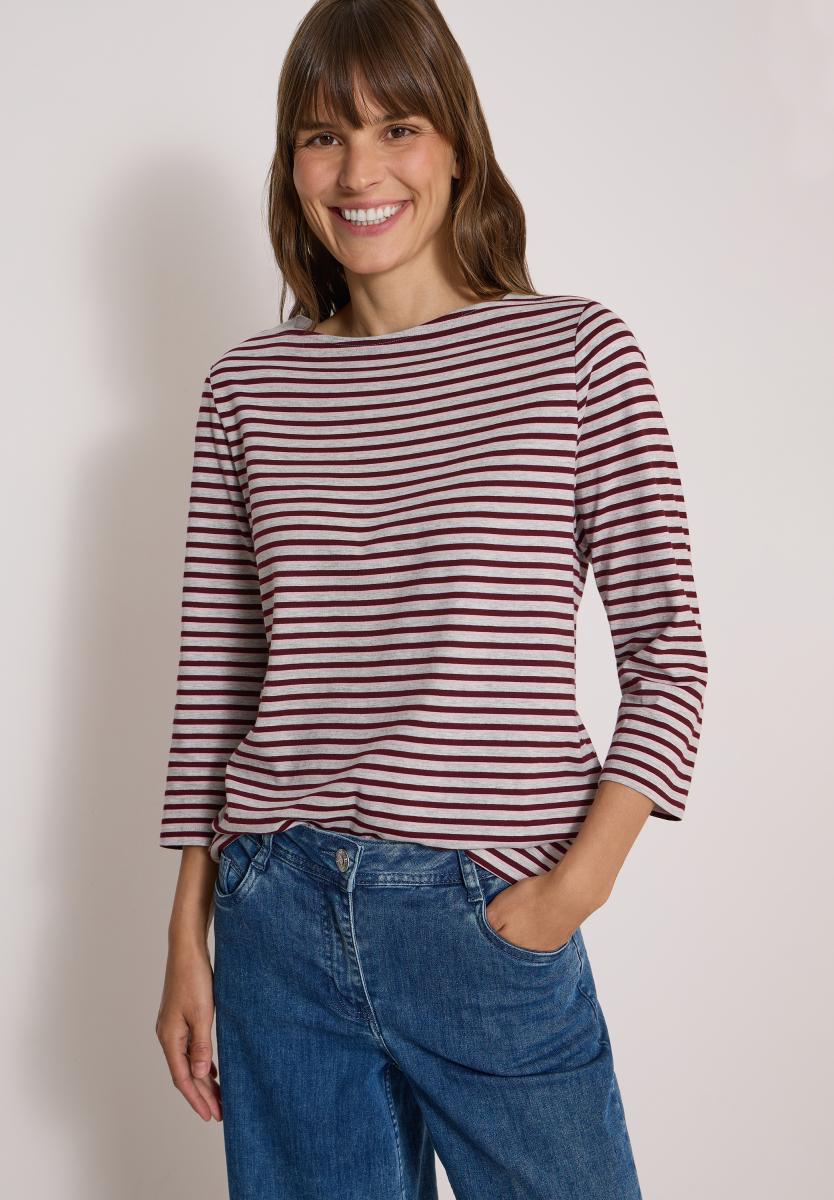 Damen 3/4-Arm Shirt mit Boat Neck
